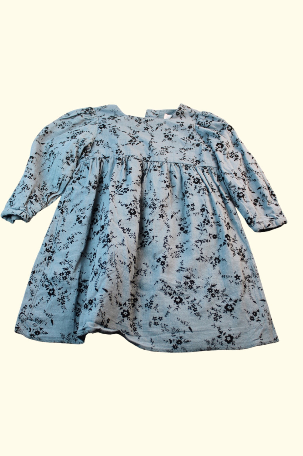 Kleid Blau mit Blumem-Print