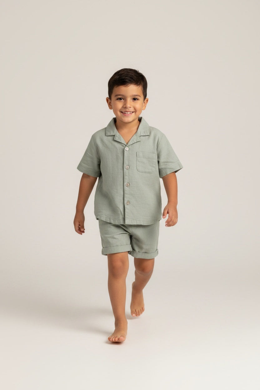 2er Kidkiddo Set Olivgrün