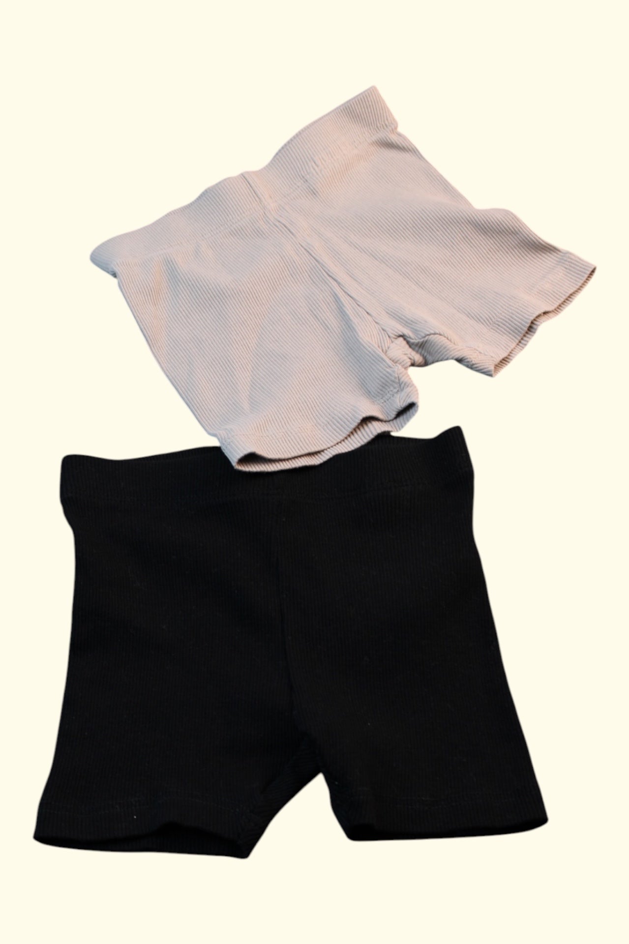 2er Kidkiddo Set Short 74 Beige und Schwarz