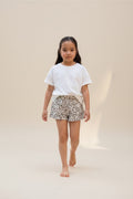 Zara Shorts 92/98 Beige mit schwarzen Leopardenmuster