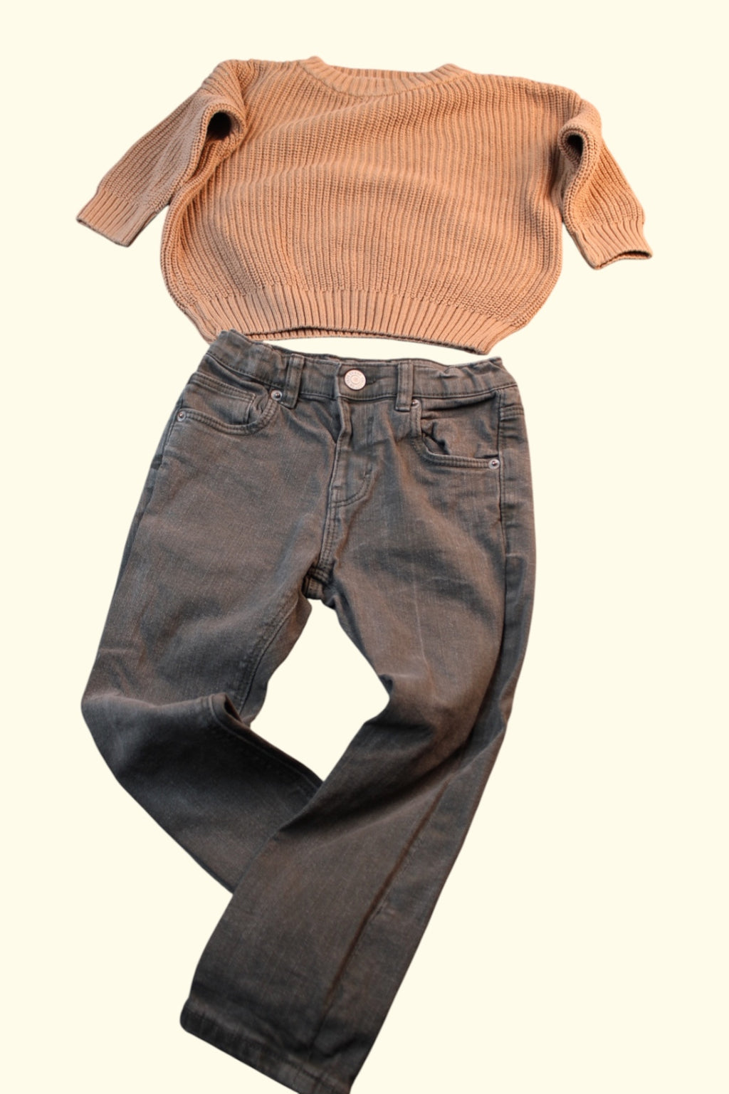 2er Kidkiddo Set Beige Olive/Grau