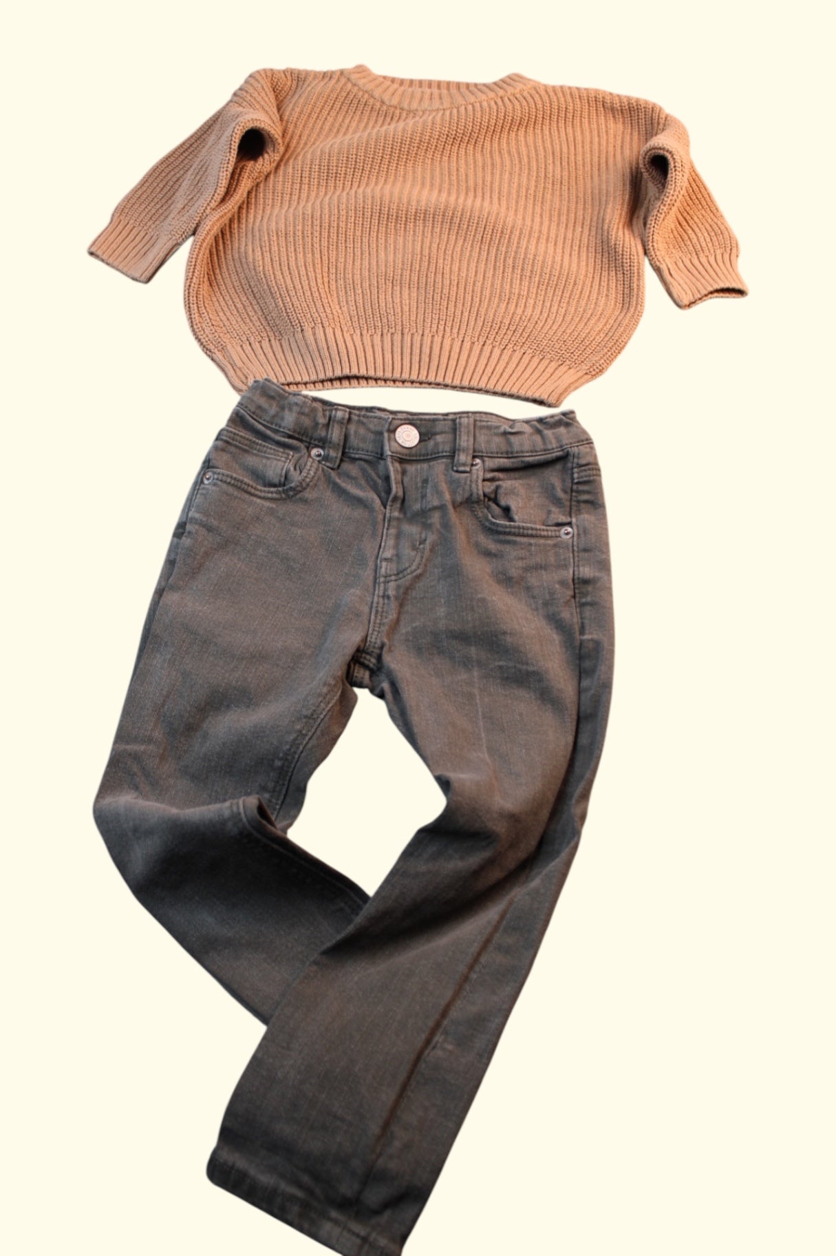 2er Kidkiddo Set Beige Olive/Grau