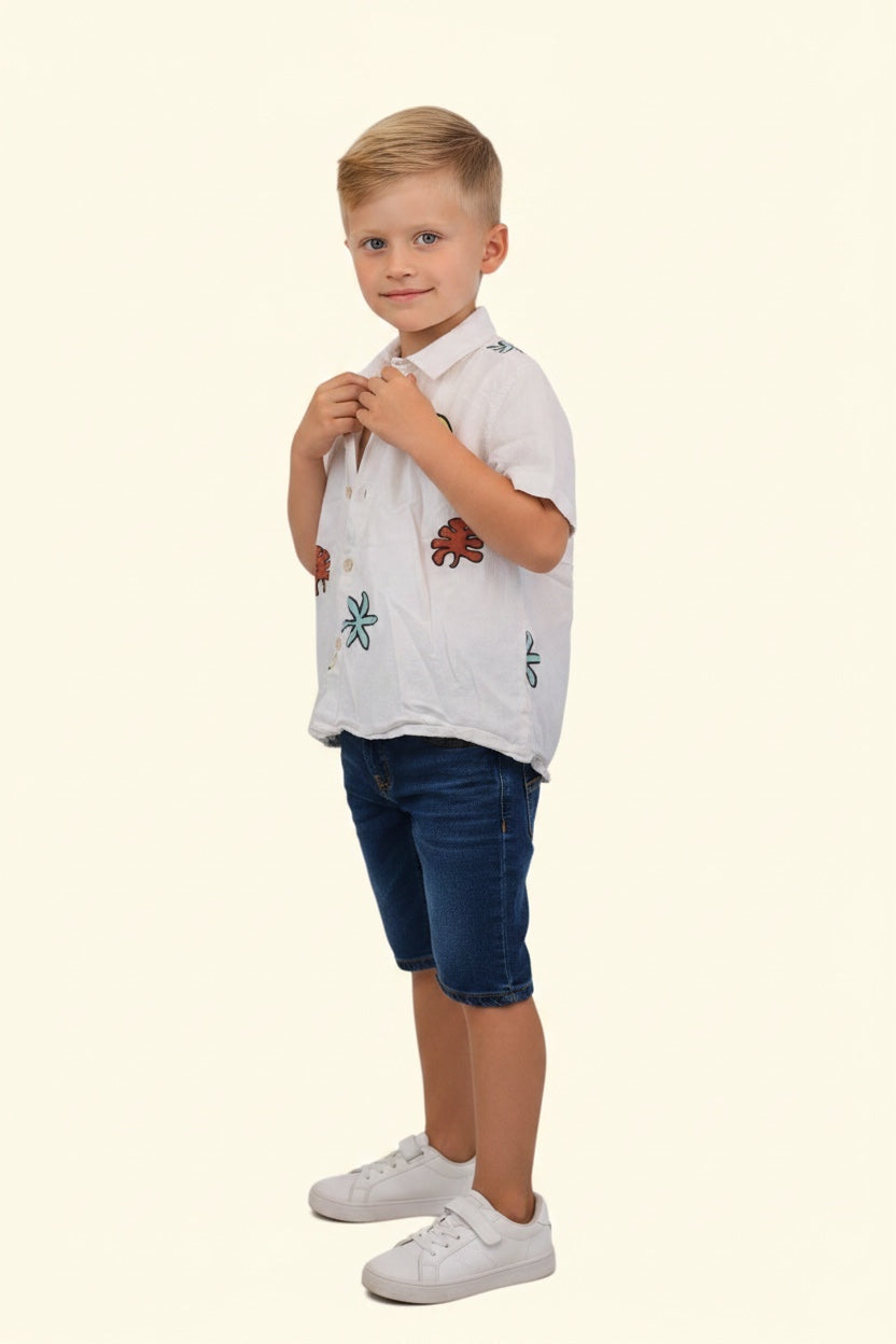 2er Kidkiddo Set 104 Weiß, Beige