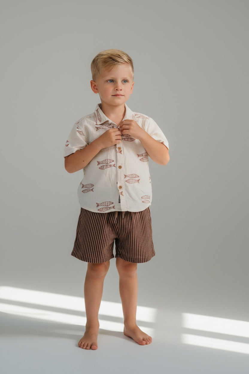 2er Kidkiddo Set 104  Beige, Braun, Rot