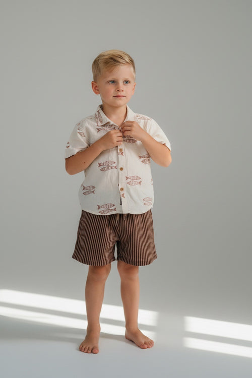 2er Kidkiddo Set 104  Beige, Braun, Rot