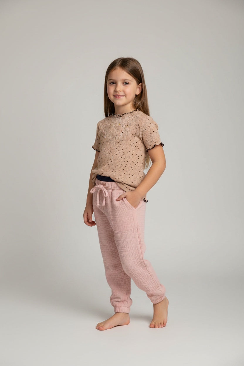 3er Kidkiddo Set 86 Rosa und beige/rosa