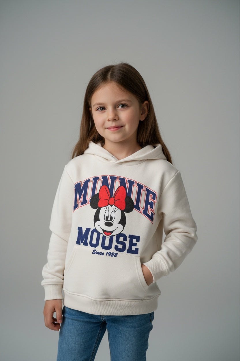 Hoodie Weiß mit buntem Druck