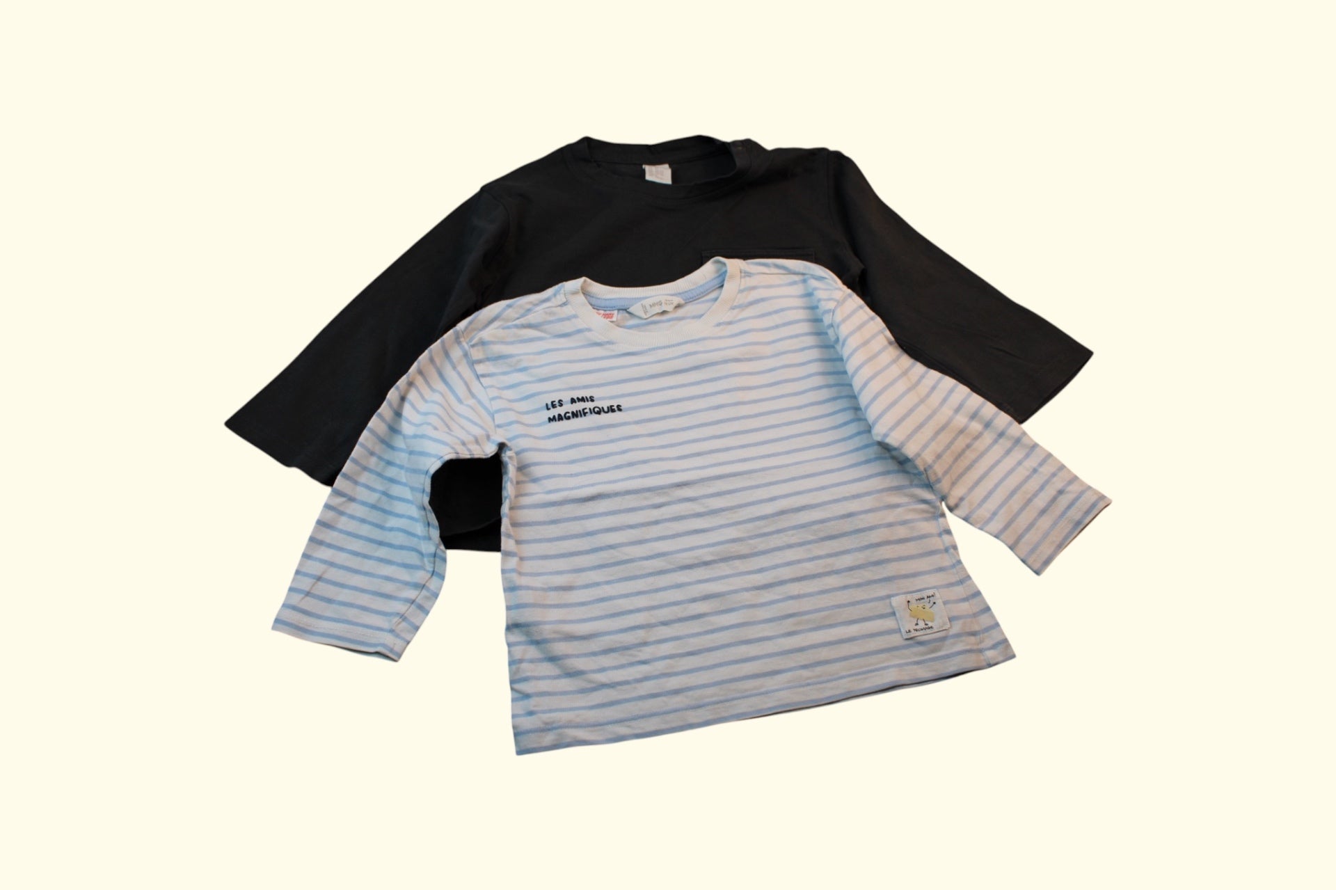 2er Kidkiddo Set Sweatshirt schwarz und hell