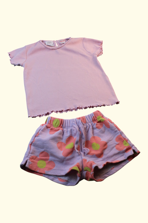 2er Kidkiddo Set 86 Lila, Rosa, Grün