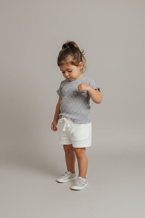 2er Kidkiddo Set 92 Grau und Beige