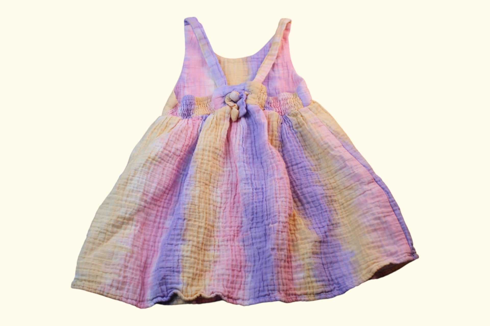 Kleid 92 Pastellfarben (Lila, Pink, Gelb, Orange)