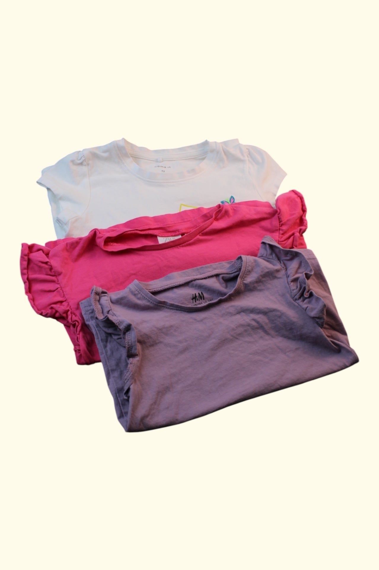 3er Kidkiddo Set 98 Lila,Pink,Weiss
