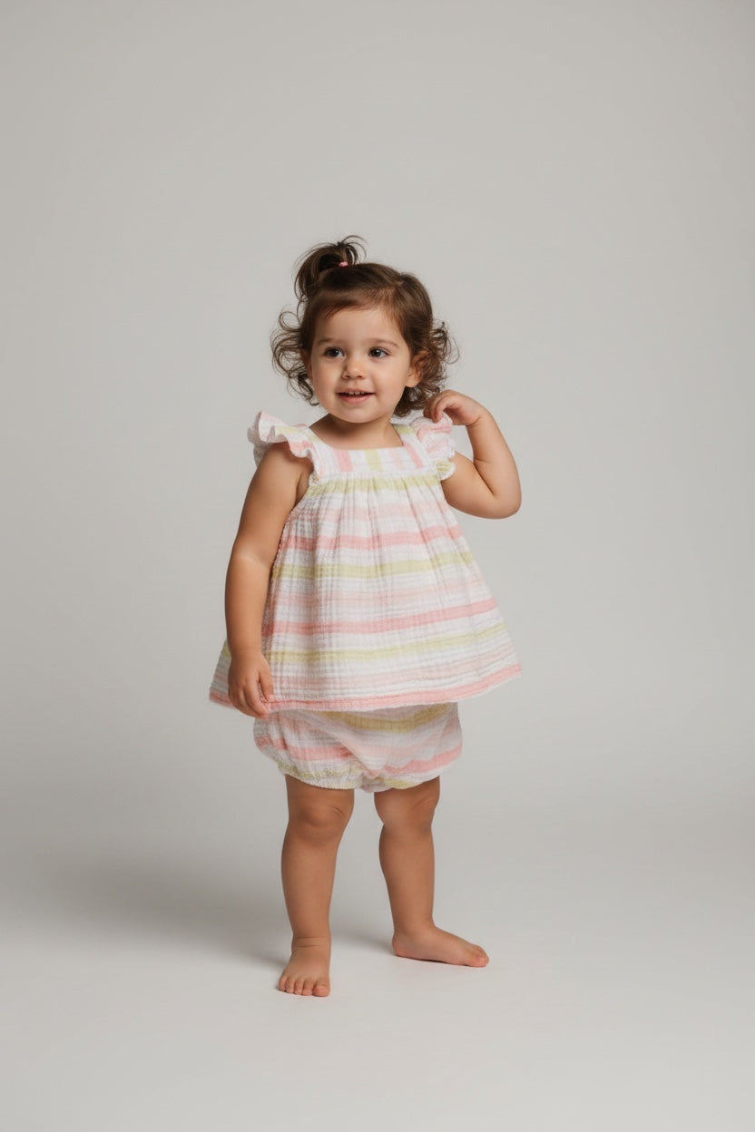 2er Kidkiddo Set 74 Pastellfarben (Rosa, Gelb, Weiß)