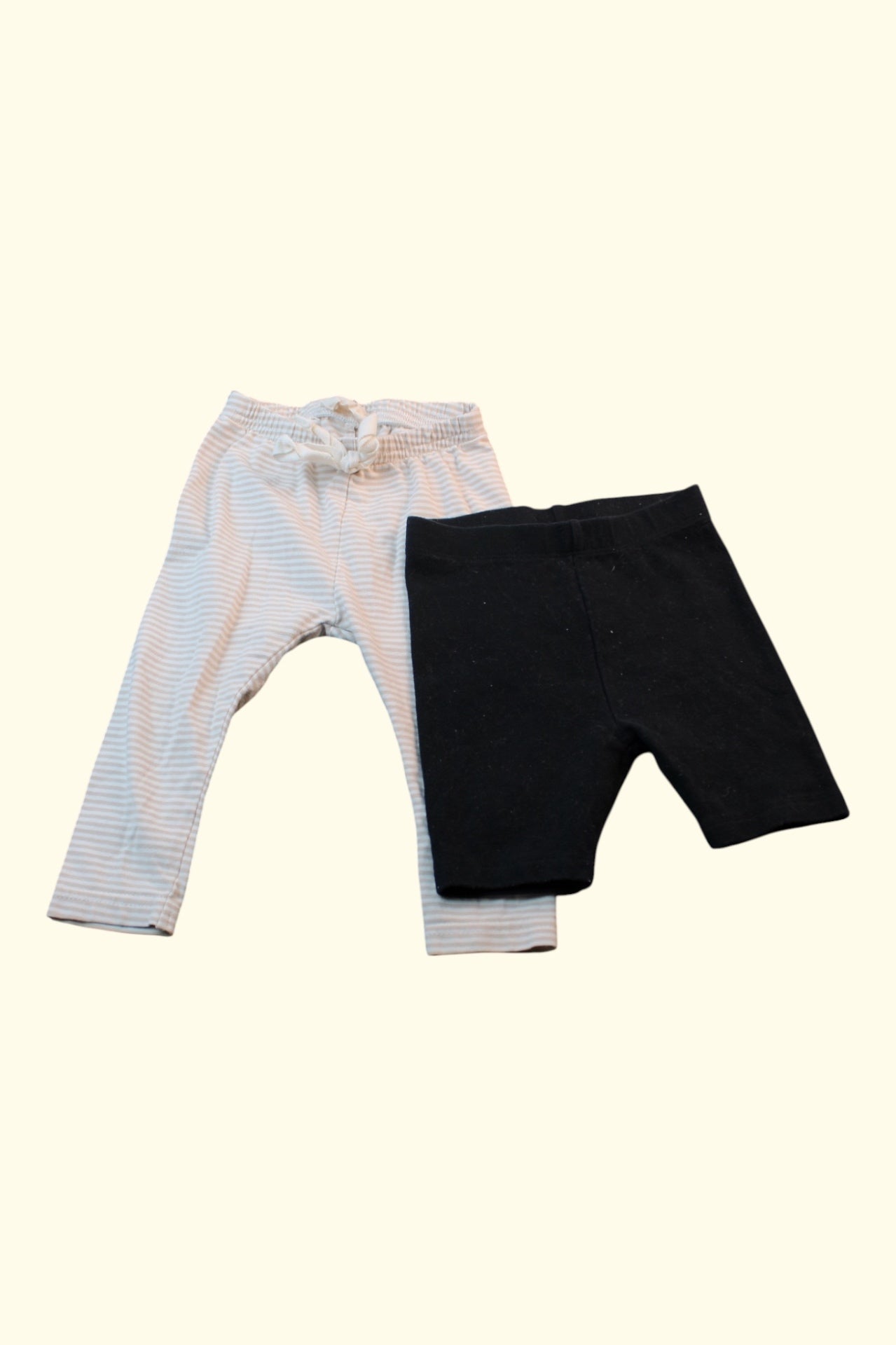Hose 72 Beige und Schwarz