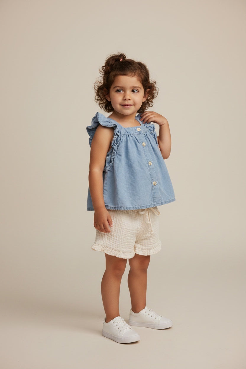 2er Kidkiddo Set 92 Blau, Beige