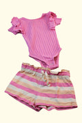 2er Kidkiddo Set 76 Rosa, Beige, Weiß