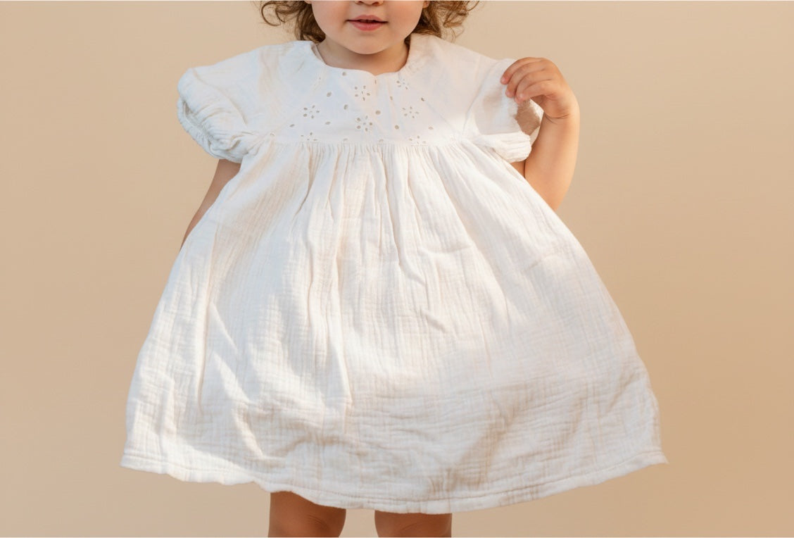 Kleid 86 Beige/Creme