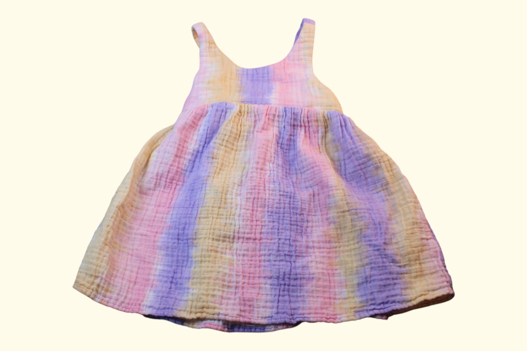 Kleid 92 Pastellfarben (Lila, Pink, Gelb, Orange)
