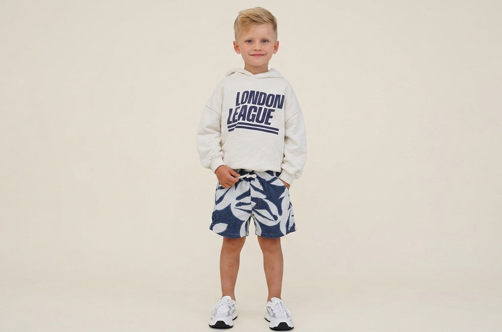 2er Kidkiddo Set 98/104 Blau und Weiß