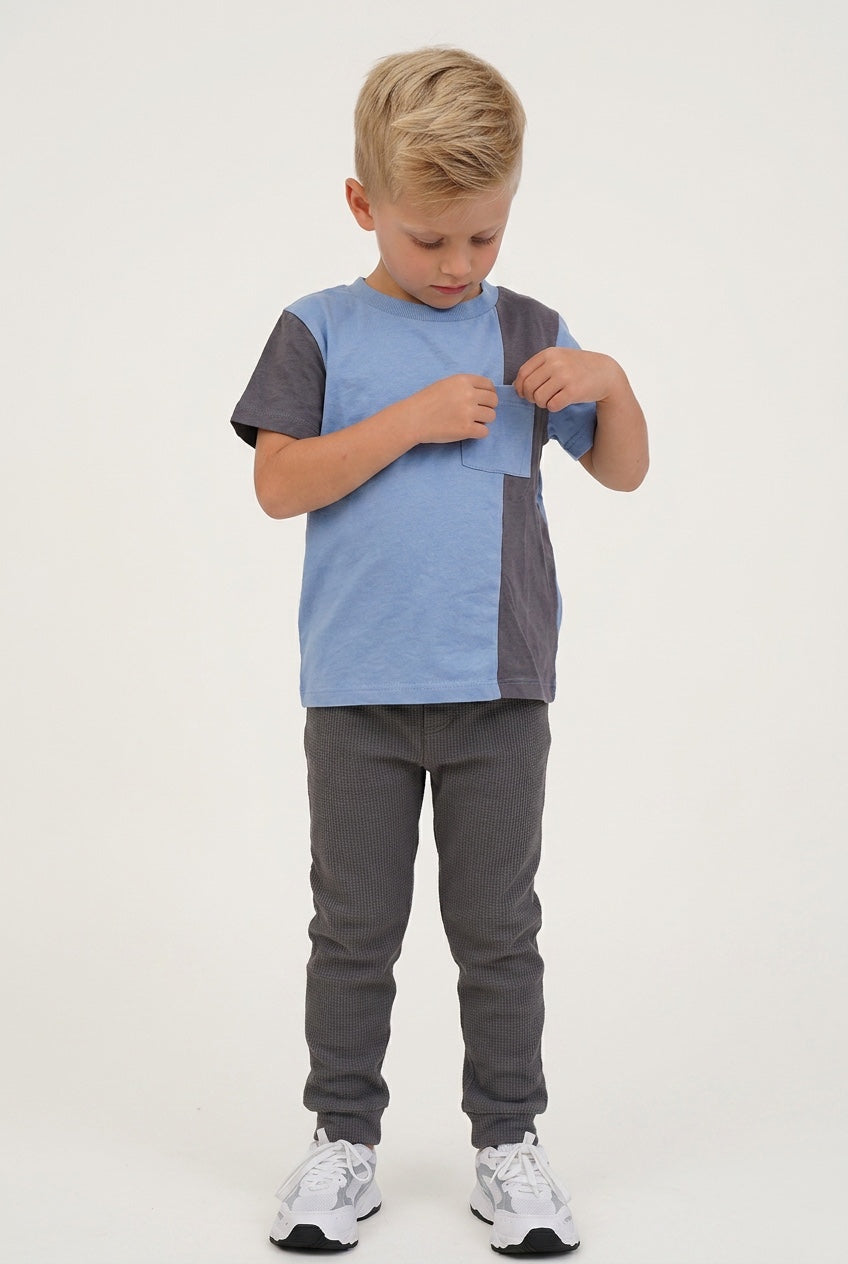 2er Kidkiddo Set 98 Blau, Grau