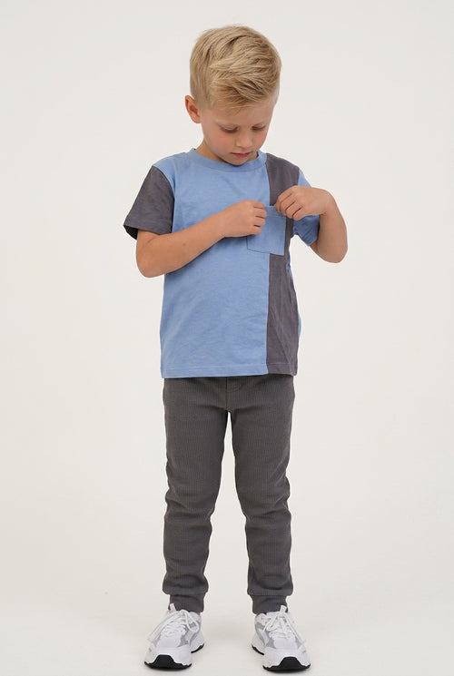 2er Kidkiddo Set 98 Blau, Grau