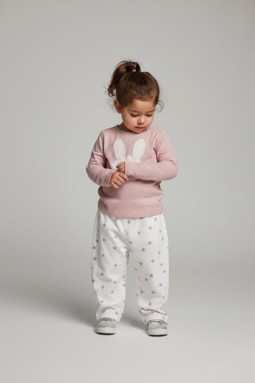 2er Kidkiddo Set 86 Rosa und Weiß