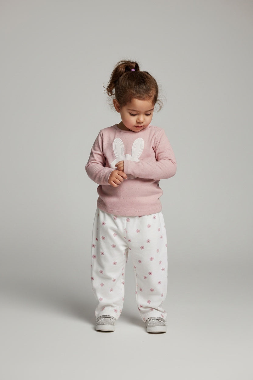 2er Kidkiddo Set 86 Rosa und Weiß