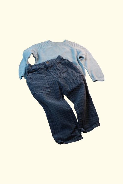 2er Kidkiddo Set 98/104 Blau