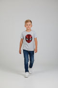 T-Shirt 110 Grau und Rot