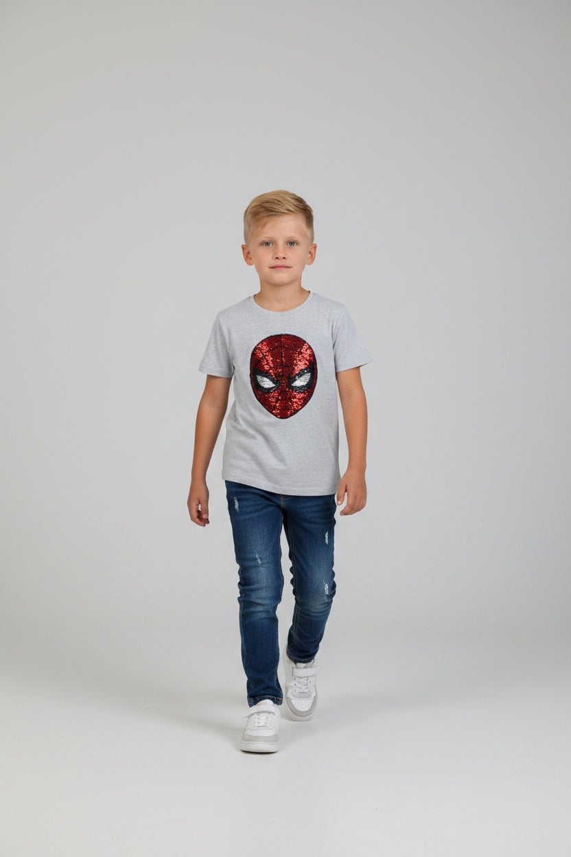 T-Shirt 110 Grau und Rot