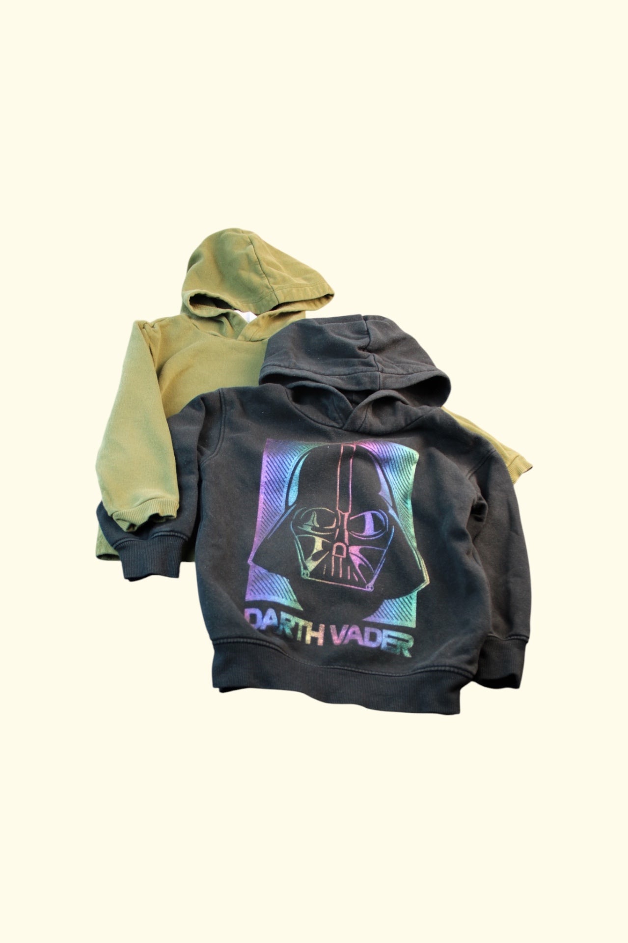 2er Kidkiddo Set Hoodies 92/98 Olivgrün/Schwarz