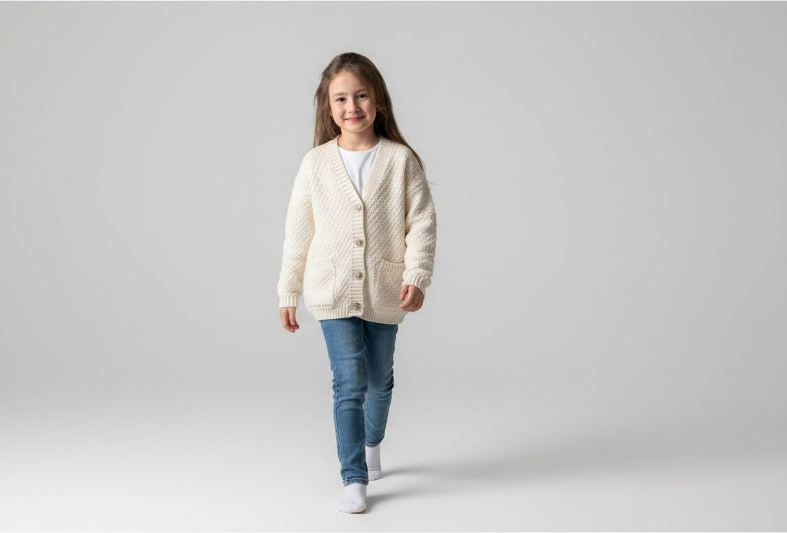 H&M Jacke 104/110 weiss,glitzer