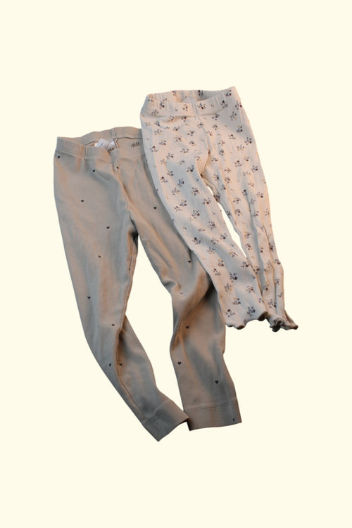 2er Kidkiddo Set 92 Weiß und Grau mit Mustern