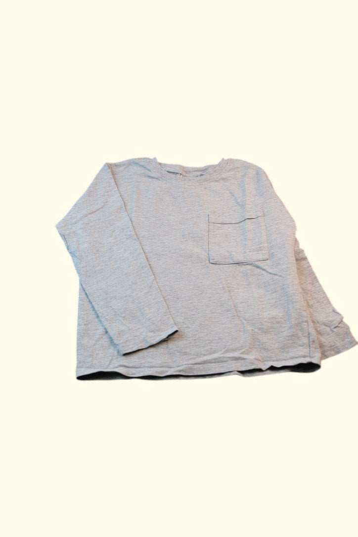 2er Kidkiddo Set 110 Weiß mit blauen Wolkenmuster/ Grau