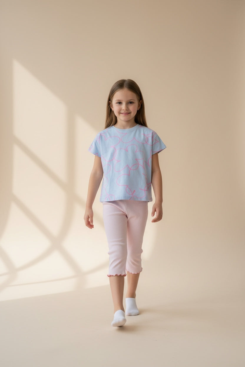 3er Kidkiddo Set 92 Weiß, Pink, Hellblau