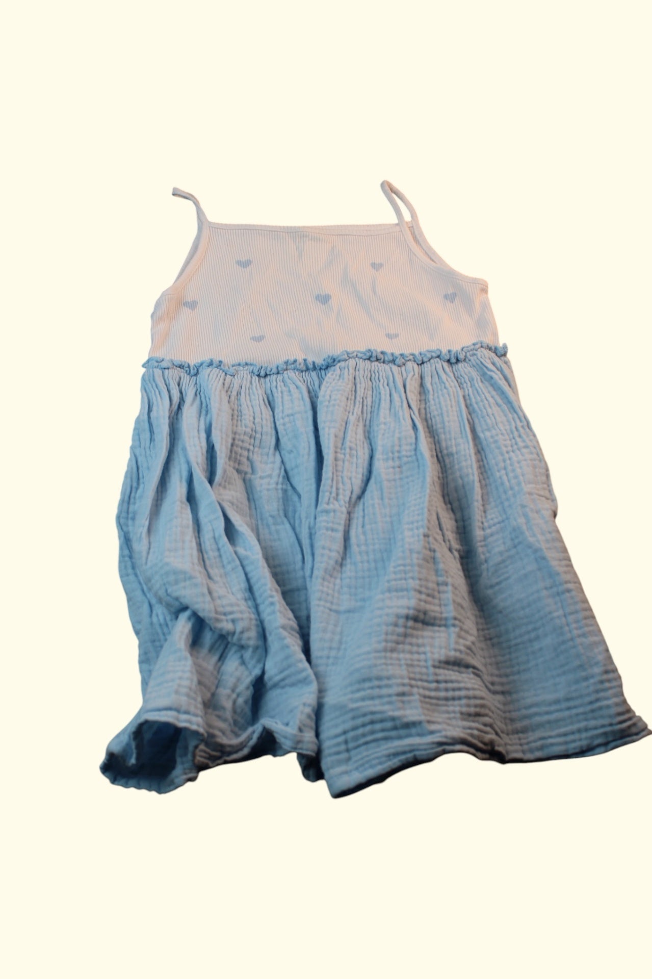 Kategorie 3 Kleid 92 Blau, Weiß