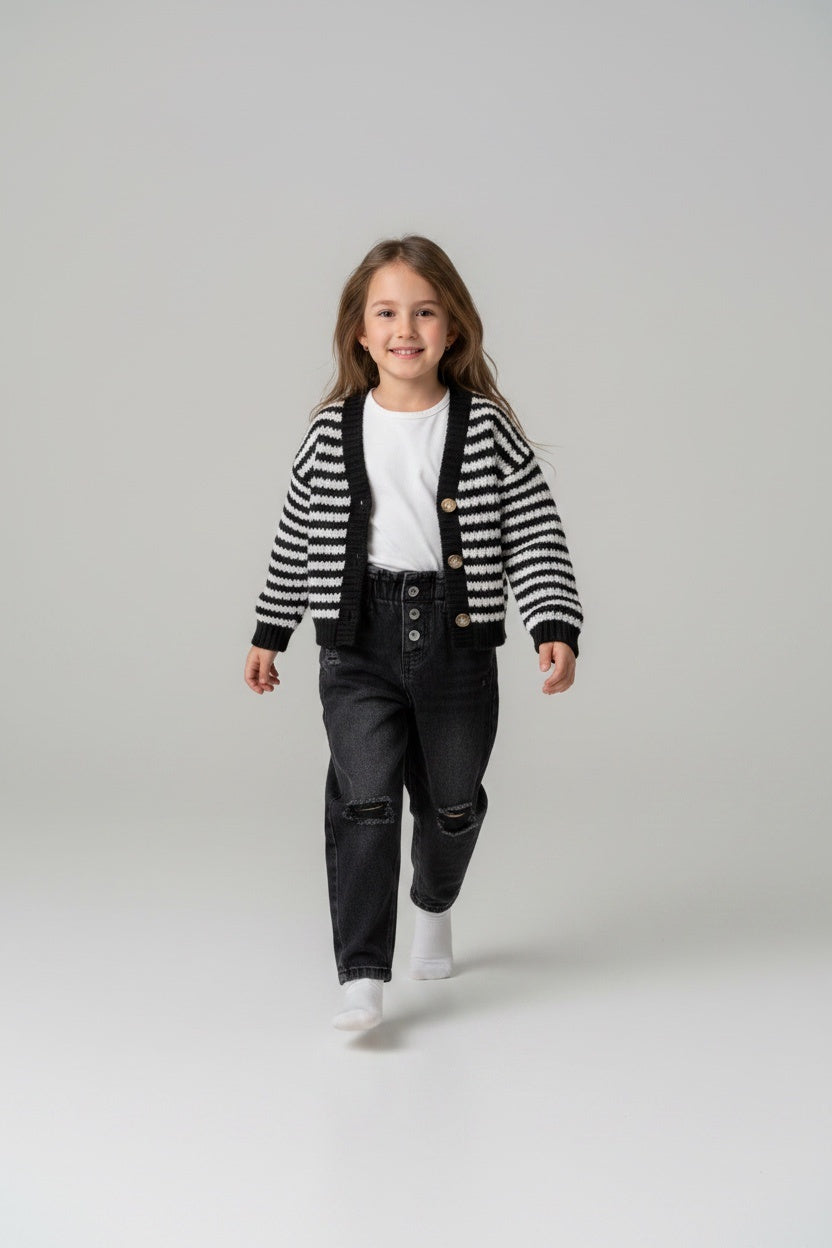 2er Kidkiddo Set 98 Schwarz, Weiß