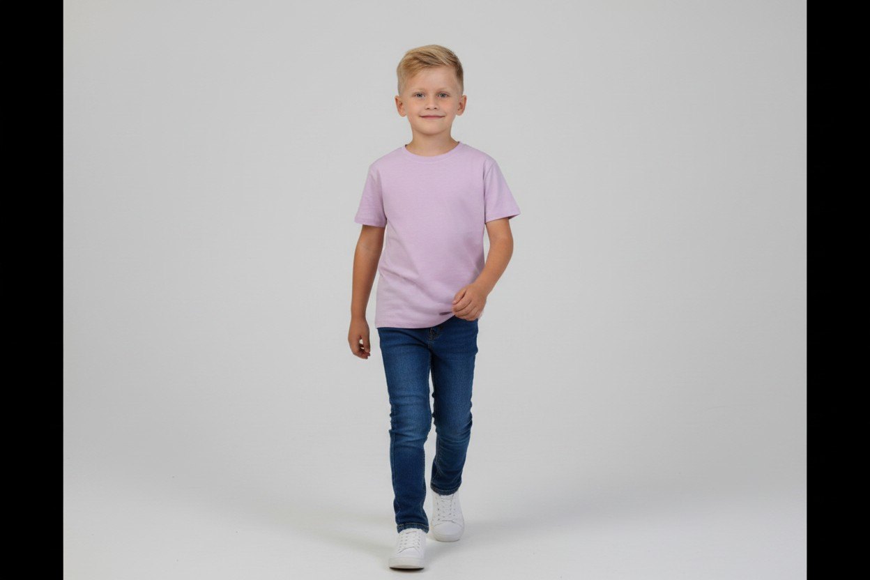 Arket 2er Kidkiddo T-Shirt Set 122 Helllila, Hellblau