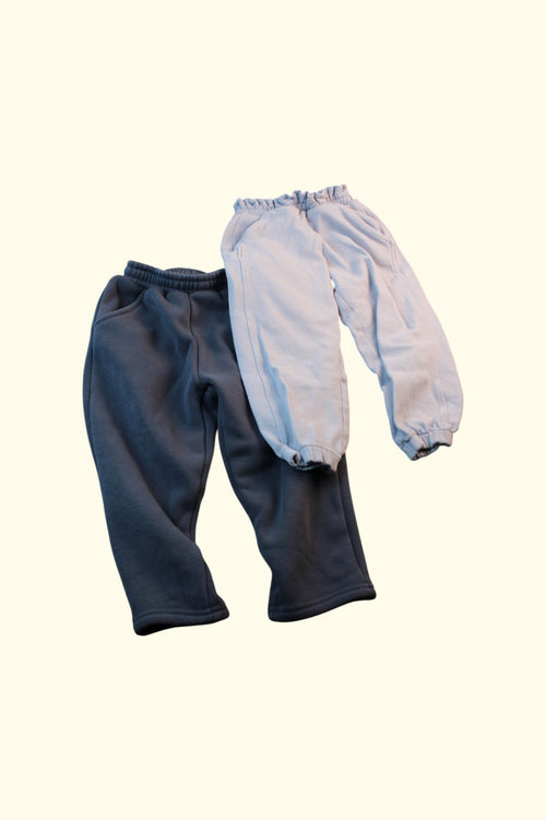 2er Kidkiddo Set (Hosen) 98 Hellblau, Dunkelgrau