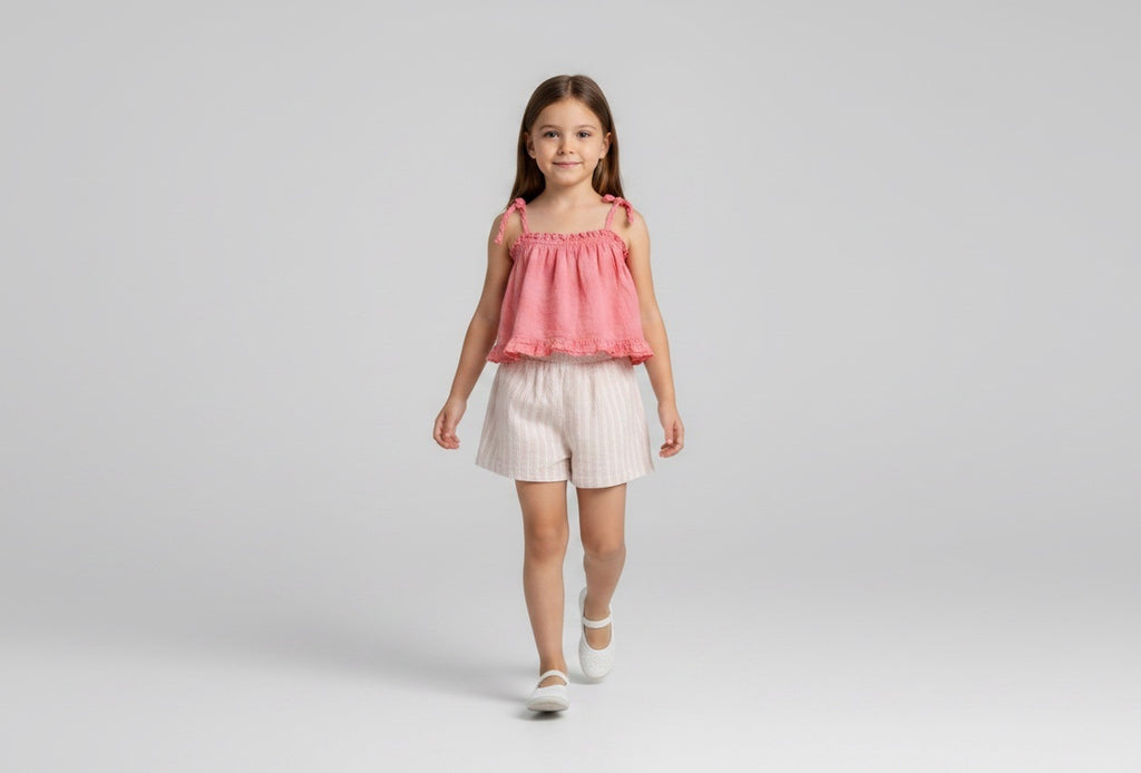 2er Kidkiddo Set 110 Rot und Hellrosa