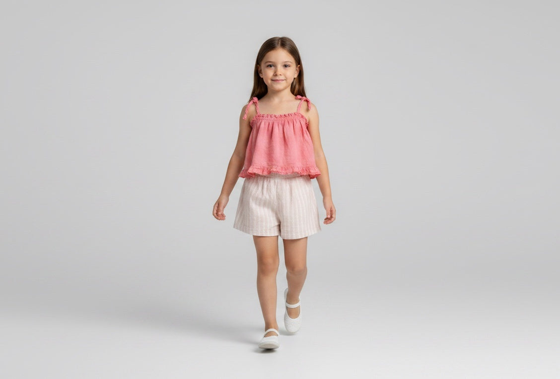 2er Kidkiddo Set 110 Rot und Hellrosa