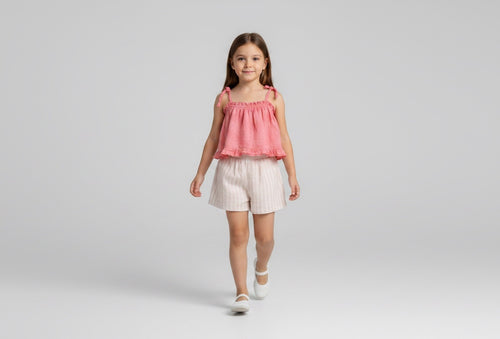 2er Kidkiddo Set 110 Rot und Hellrosa