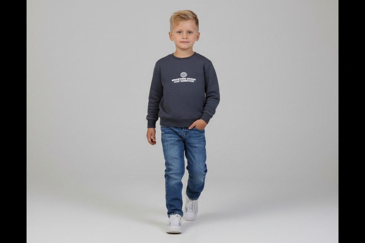 Kategorie 3 Sweatshirt 110/116 Dunkelgrau