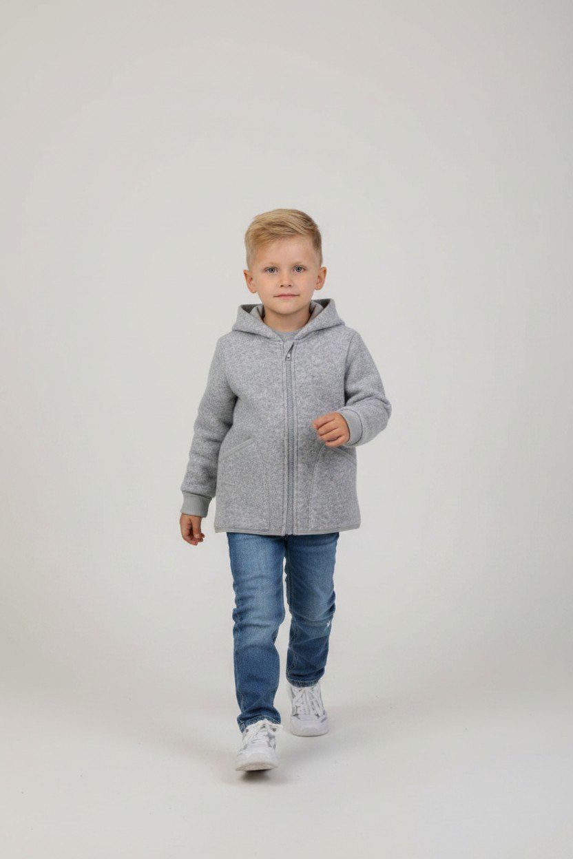 Alana Schurwolle Jacke 110/116 Grau