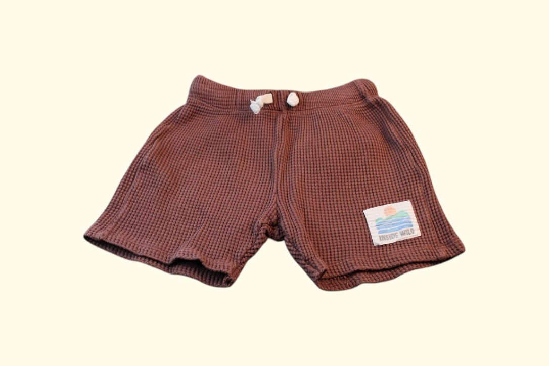 3er Kidkiddo Shorts Set 104 Braun, orange, senfgelb