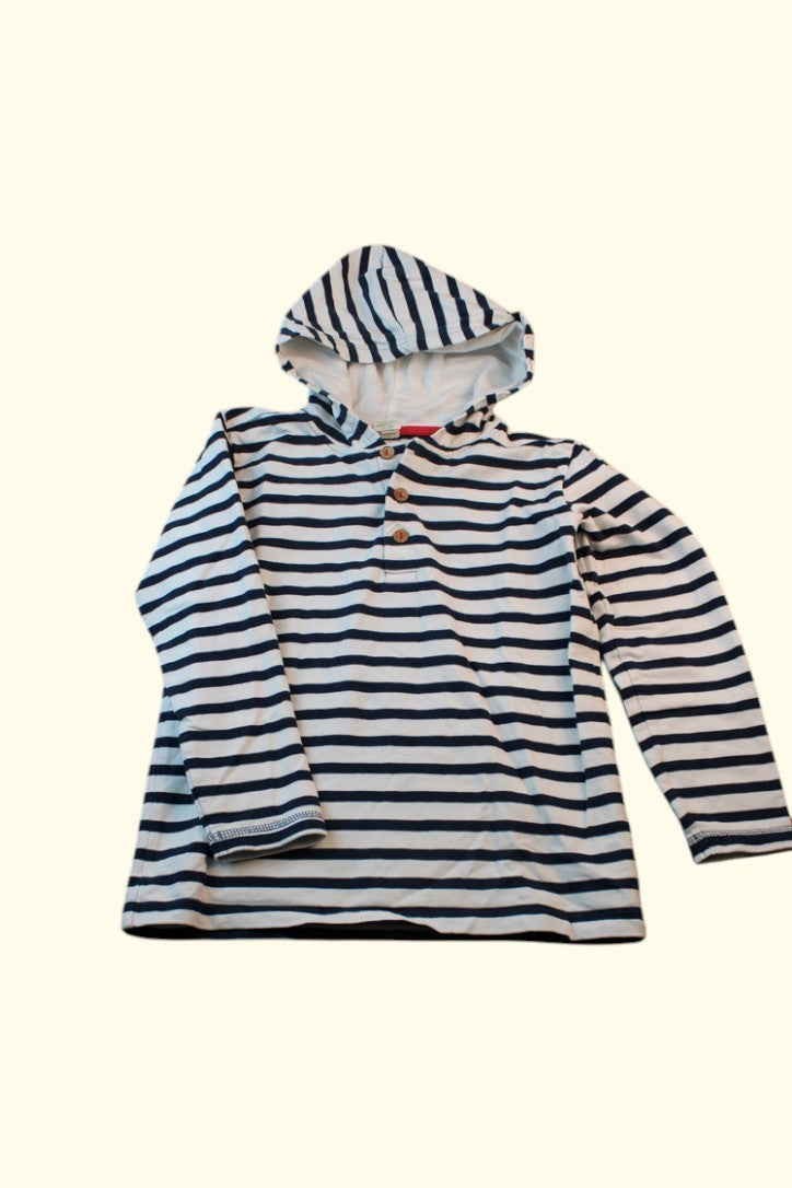 Alana Hoodie 128 Weiß und Blau