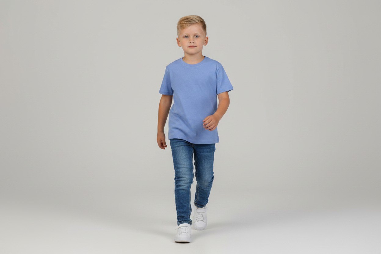 Arket 2er Kidkiddo T-Shirt Set 122 Helllila, Hellblau