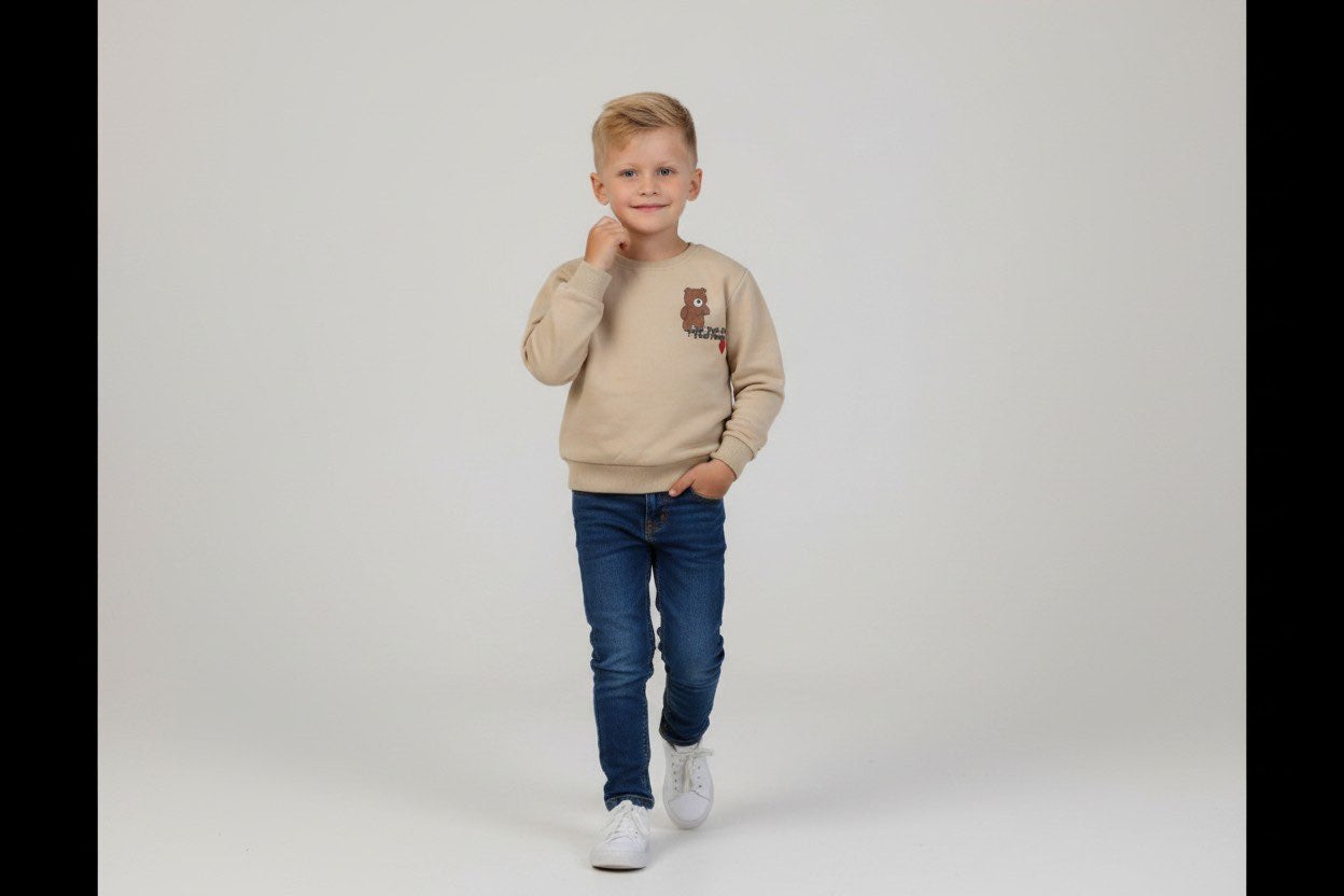 Kategorie 3 Pullover 104 Mehrfarbig (Beige, Grün, Rot, Gelb)