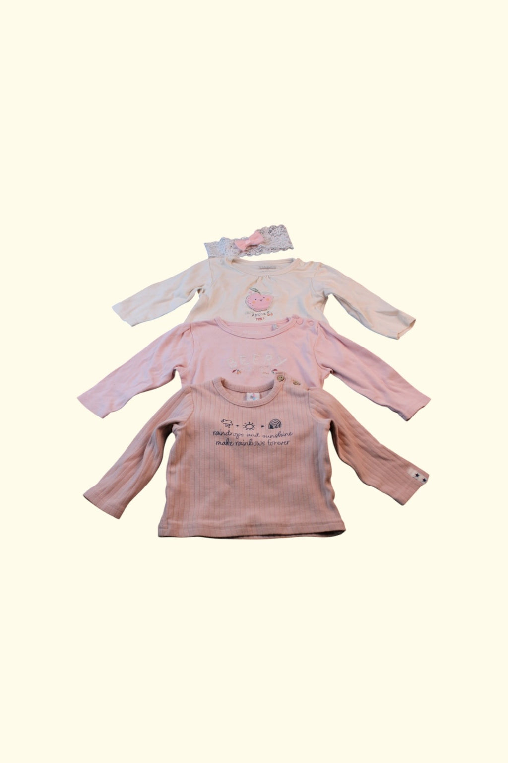 3er Kidkiddo Set Sweatshirt 56 Rosa