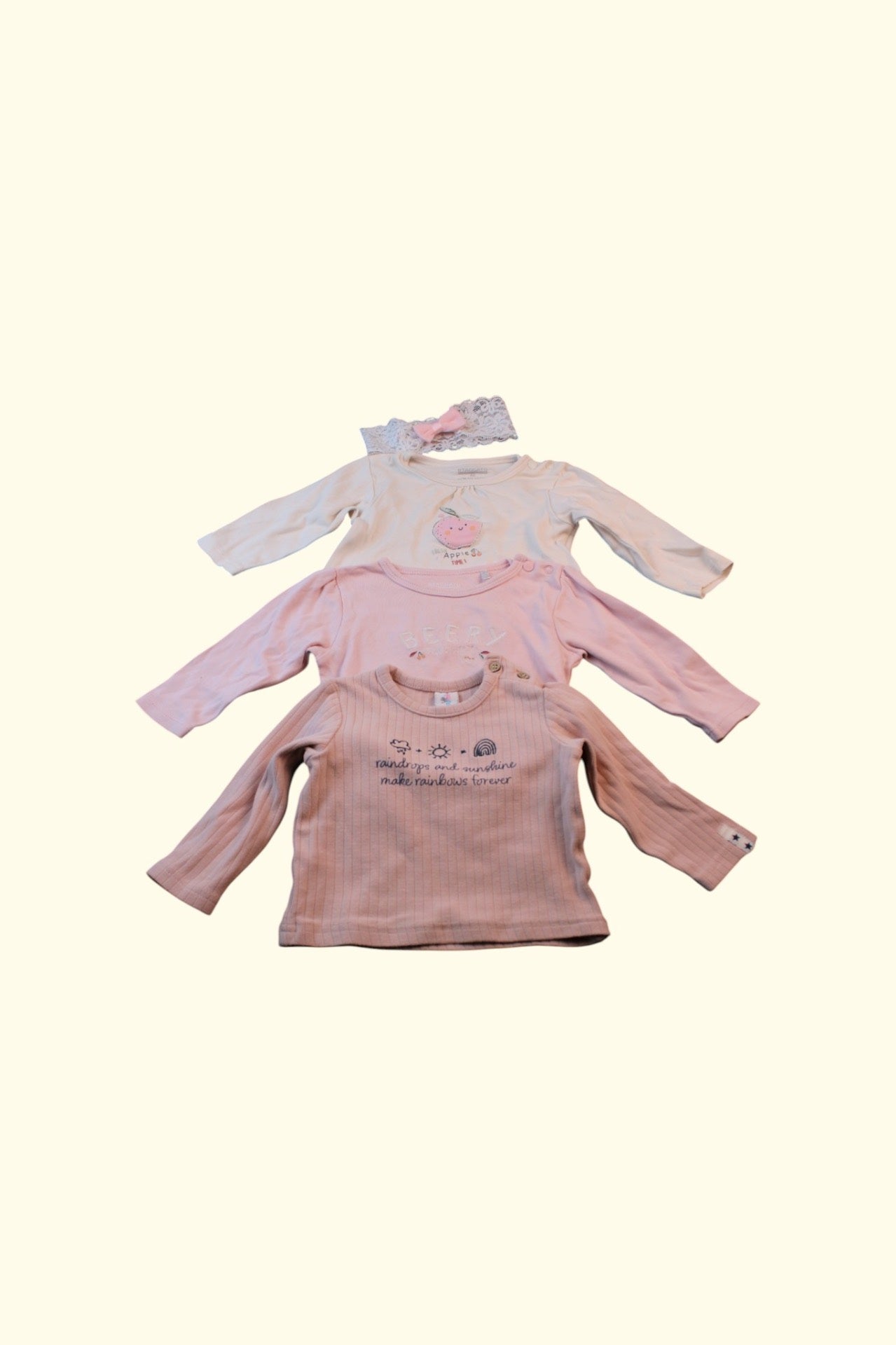 3er Kidkiddo Set Sweatshirt 56 Rosa